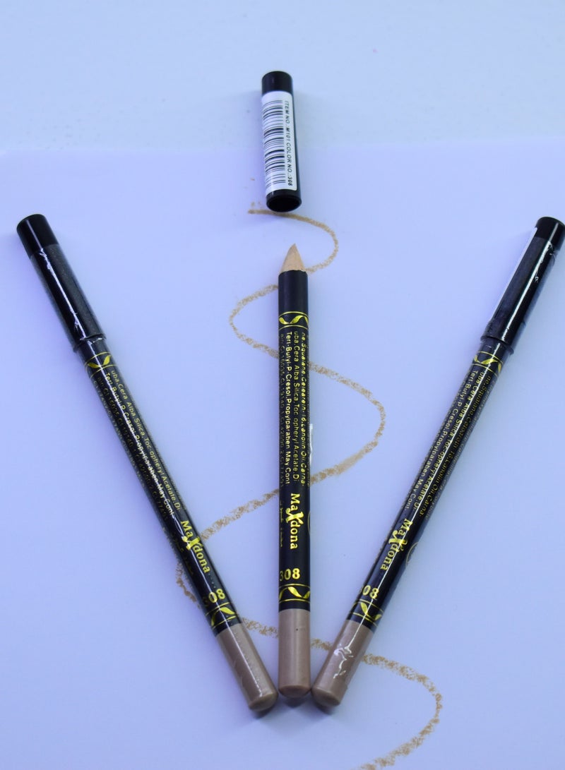 ماكس دونا 3 قطع ماكس دونا قلم عيون بيج كنتالوب رقم 308 - Image 1