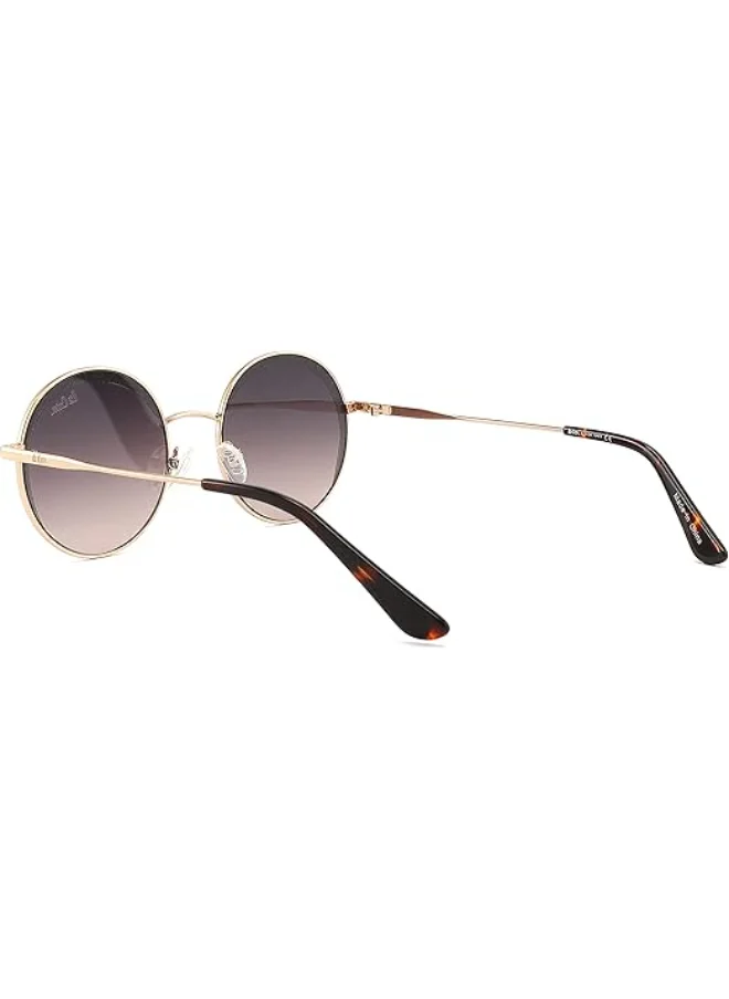 Lee Cooper Polarized Sunglasses Gold Frame GRAD Grey Mirror Lens 52mm  - LC1014C01