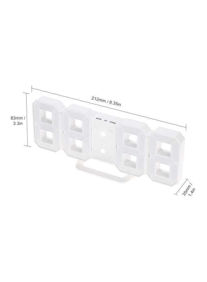 NIBEMINENT Multifunctional LED Digital Wall Clock Blue 8.35x3.1x1.4inch - Image 2