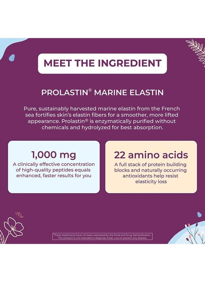 Body Kitchen - Pro-Elastin, 1000 mg Elastin Supplement, Help Reduce Signs of Aging, Improved Skin Health, Firmness & Elasticity, Fewer Wrinkles, Veggie Caps, (Pack of 1) - Image 1