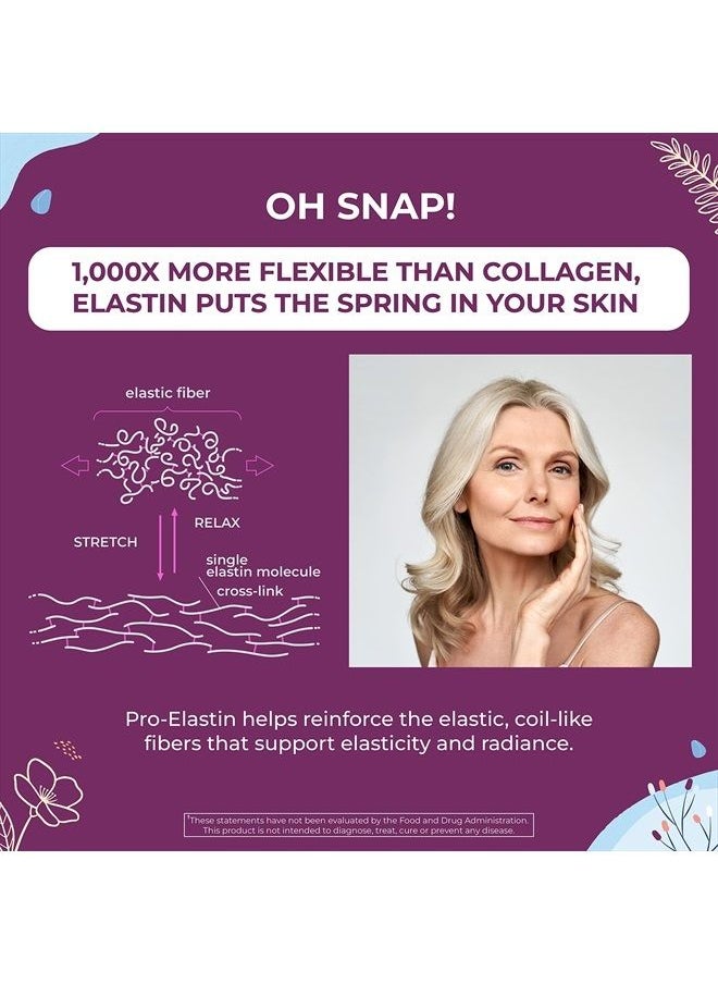Body Kitchen - Pro-Elastin, 1000 mg Elastin Supplement, Help Reduce Signs of Aging, Improved Skin Health, Firmness & Elasticity, Fewer Wrinkles, Veggie Caps, (Pack of 1) - Image 1