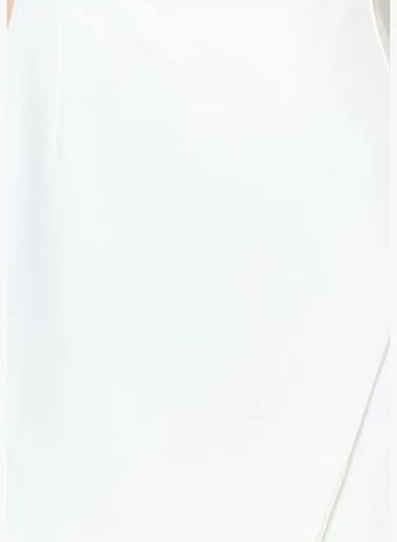 trendyol Ecru Fitted Mini Dress with Woven Lining TWOSS23EL01757