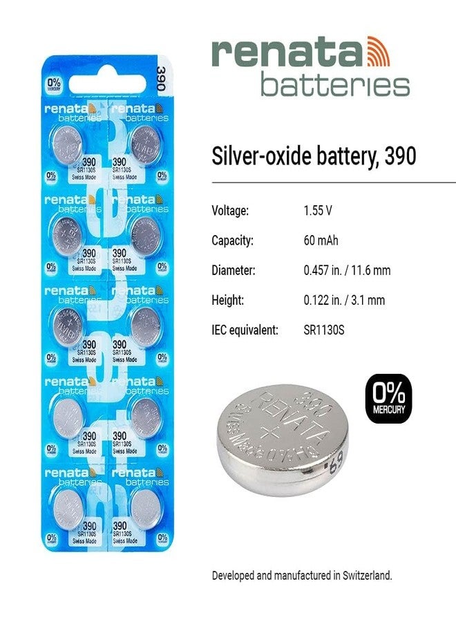 Renata #390 Renata Watch Batteries 5Pcs - Image 2