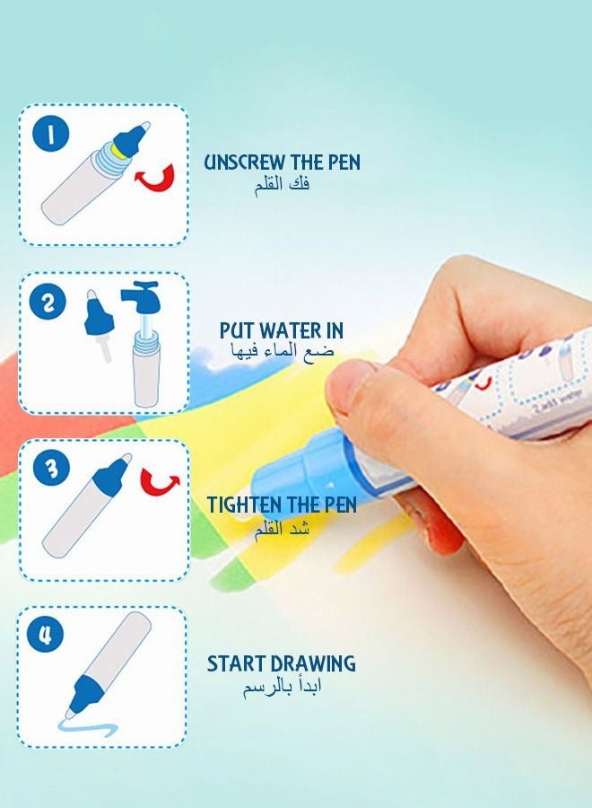 Drawing Mat painting kit toys 100x 75cm Large Water Drawing Doodling Mat Coloring Mat Educational Toys Gifts for Kids Toddlers Boys Girls - Image 5