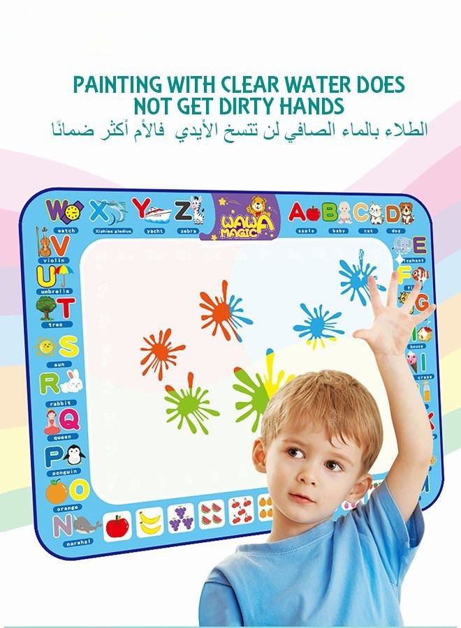Drawing Mat painting kit toys 100x 75cm Large Water Drawing Doodling Mat Coloring Mat Educational Toys Gifts for Kids Toddlers Boys Girls - Image 2
