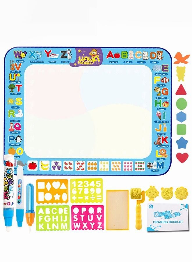 Drawing Mat painting kit toys 100x 75cm Large Water Drawing Doodling Mat Coloring Mat Educational Toys Gifts for Kids Toddlers Boys Girls - Image 1