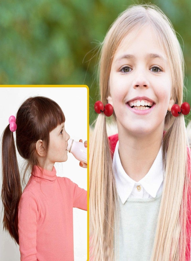 Cindeer 36 Pcs Ball Hair Ties 20 mm Ponytail Holders Ball Bubble for Girls Bright Color Twin Bead Ponytail Balls 80s 90s Hair Elastic Accessories for Girls Kids Baby Toddler Children - Image 3