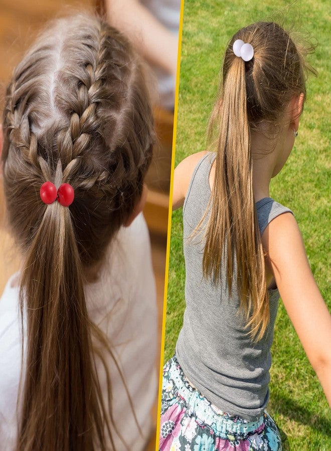 Cindeer 36 Pcs Ball Hair Ties 20 mm Ponytail Holders Ball Bubble for Girls Bright Color Twin Bead Ponytail Balls 80s 90s Hair Elastic Accessories for Girls Kids Baby Toddler Children - Image 4