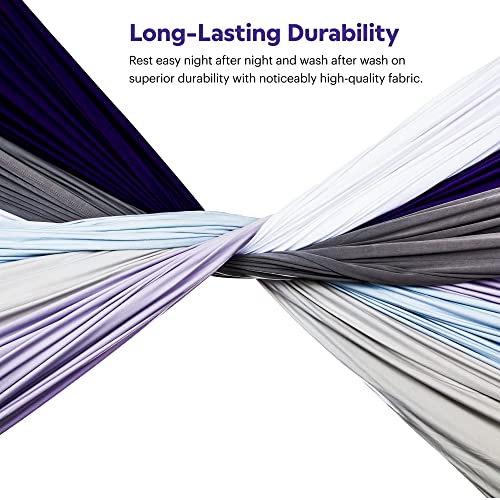 Purple Deep Pocket SoftStretch Sheets, Queen Size, Rayon Blend, Moisture-Wicking, Deep Purple, Fits Most Mattresses, Adaptive Support - Image 5