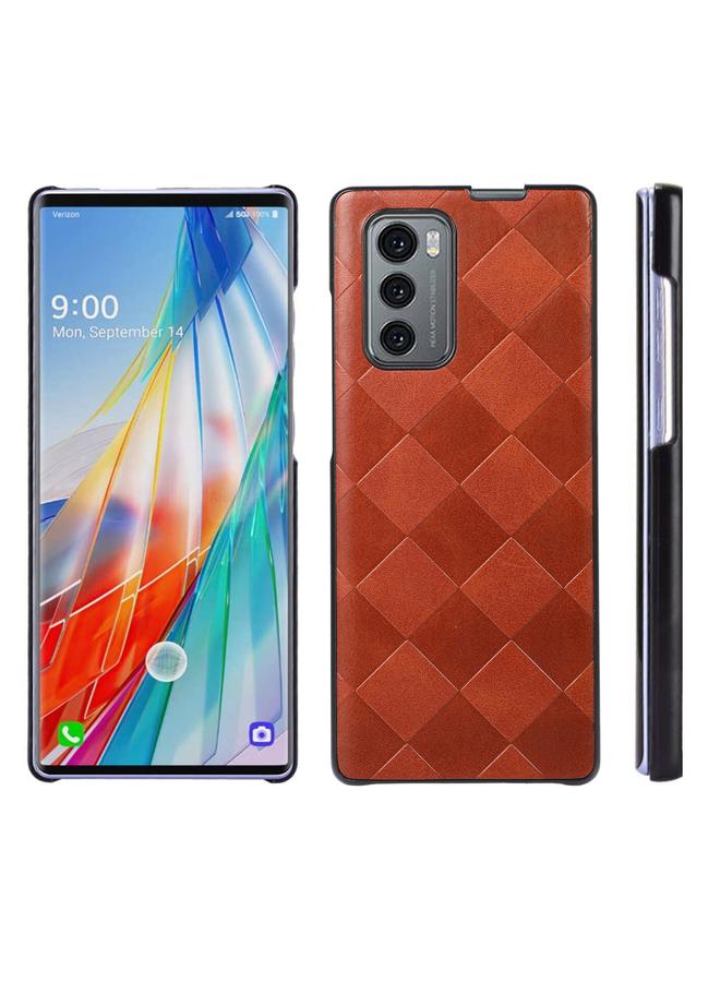اس-توب جراب لهاتف LG Wing 5G Weave Plaid PU - Image 1