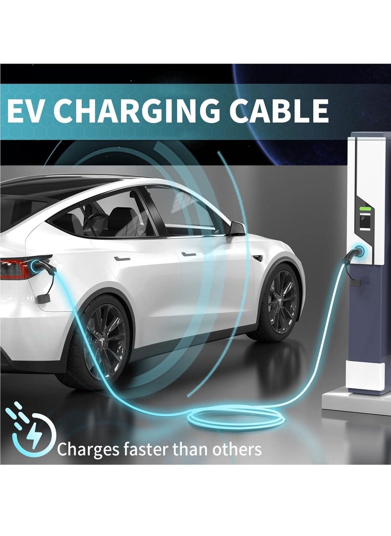 Generic - EV Charger Type 2 Charging Cable with Carry Bag for Electric Vehicle Charging Stations, Type 2 to Type 2 EV Charging Cable Mode 3 | 11KW | 16A | Three Phase | 7 Meters - Image 1
