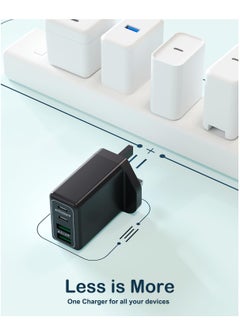 MIXDE 2-Pack USB C Plug,40W 4-Port Fast Charging Plug UK Type C Charger Dual Port PD+QC Wall Plug, Multi USB C Power Adaptor Charger Plug for iPhone 15 14 13 12 11 Pro Max XS XR X SE 8 7 Plus,iPad,Samsung  - Image 5