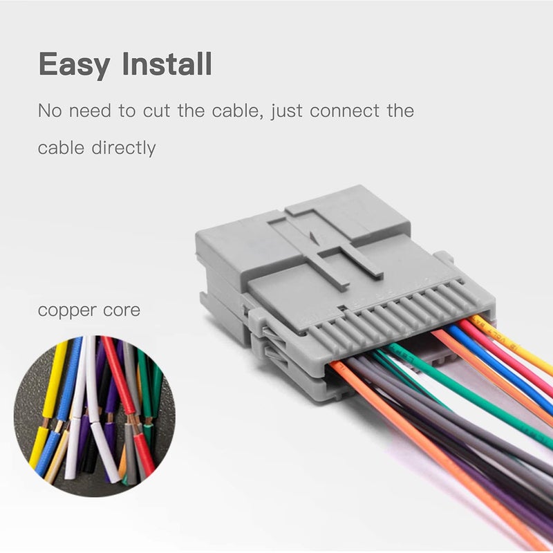 Thewinio Stereo Aftermarket Radio Wiring Harness for Chevrolet, GMC, Pontiac, Hummer, and Buick - Image 2
