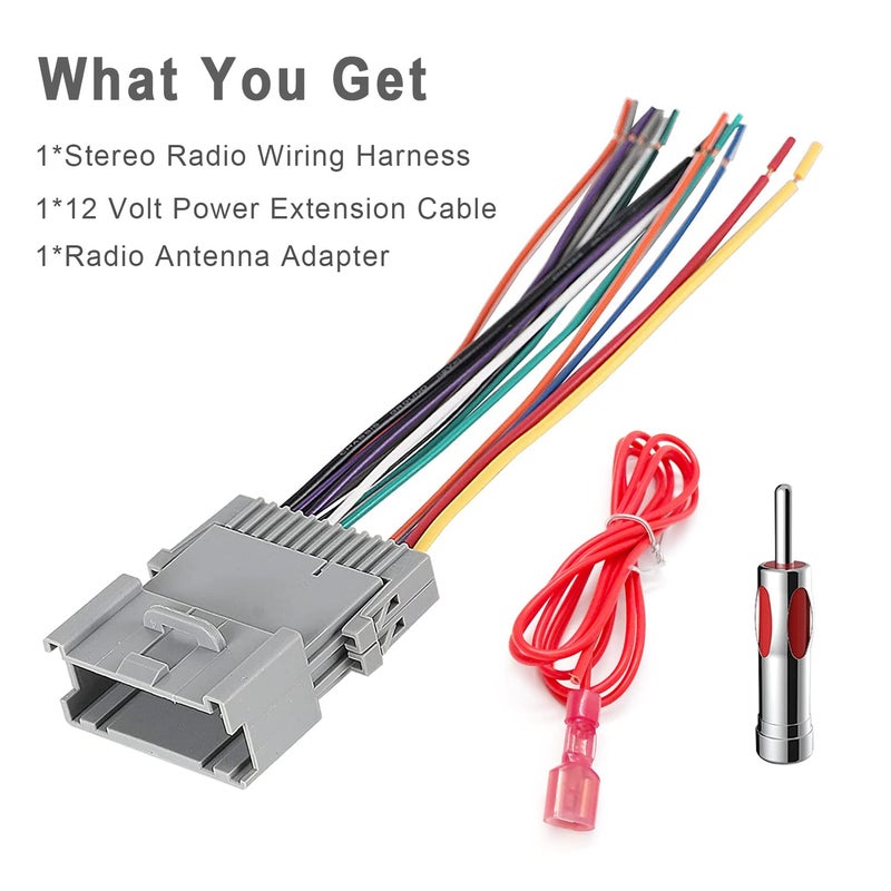 Thewinio Stereo Aftermarket Radio Wiring Harness for Chevrolet, GMC, Pontiac, Hummer, and Buick - Image 5