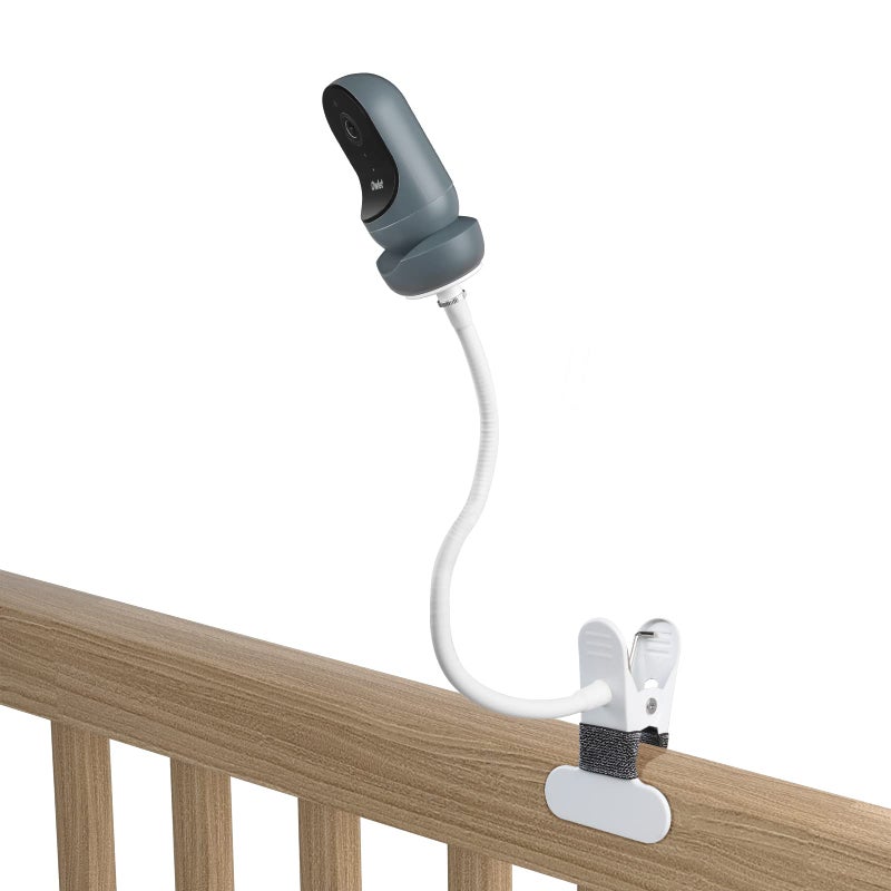HOLACA Flexible Clip Mount for Owlet Cam 2 and Owlet Cam Baby Monitor Camera Stand with 1/4 Threaded Hole and Adjustable 360 Degree Mount for Crib Nursery(with Base Connect) - Image 1