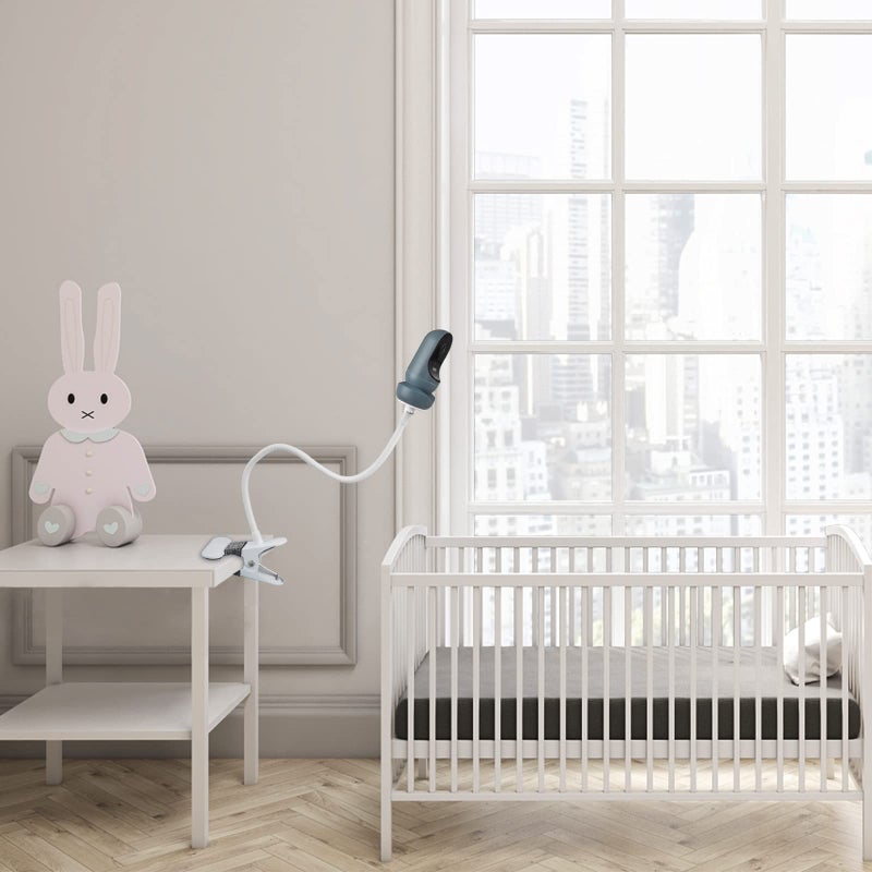 HOLACA Flexible Clip Mount for Owlet Cam 2 and Owlet Cam Baby Monitor Camera Stand with 1/4 Threaded Hole and Adjustable 360 Degree Mount for Crib Nursery(with Base Connect) - Image 5