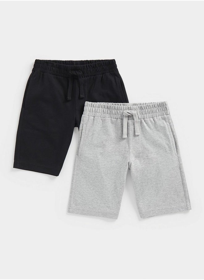 mothercare Black and Grey Jersey Shorts 2 Pack 
