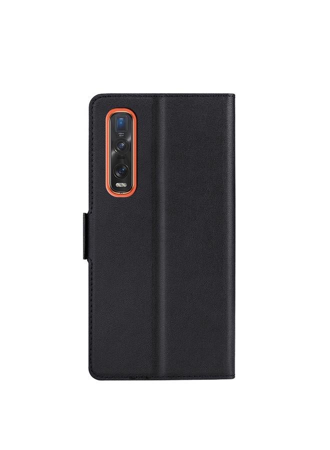 اس-توب جراب هاتف OPPO Find X2 Pro فائق النحافة مصنوع من جلد البولي يوريثان الحراري مع مشبك جانبي للجهد - Image 3