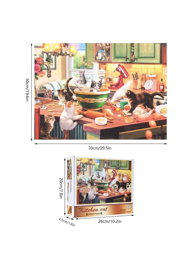 1000-Piece Large Jigsaw Puzzle – 70x50cm White Art Puzzle for Home & Café Décor, Stress Relief & Brain Training, Water-Resistant & Scratch-Resistant, Perfect Gift for Christmas, New Year, Thanksgiving, Easter & Family Gatherings - Image 2