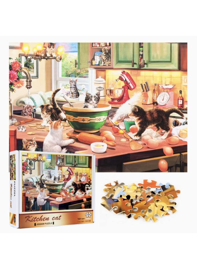 1000-Piece Large Jigsaw Puzzle – 70x50cm White Art Puzzle for Home & Café Décor, Stress Relief & Brain Training, Water-Resistant & Scratch-Resistant, Perfect Gift for Christmas, New Year, Thanksgiving, Easter & Family Gatherings - Image 1