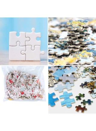 1000-Piece Large Jigsaw Puzzle – 70x50cm White Art Puzzle for Home & Café Décor, Stress Relief & Brain Training, Water-Resistant & Scratch-Resistant, Perfect Gift for Christmas, New Year, Thanksgiving, Easter & Family Gatherings - view 3