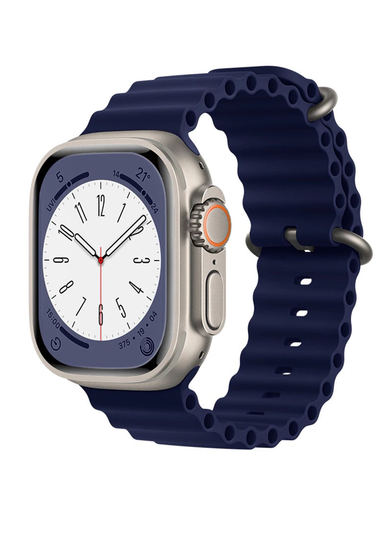 Protect - Silicone Ocean Strap Compatible With Apple Watch Band 42 44 45 & 49mm - Image 1