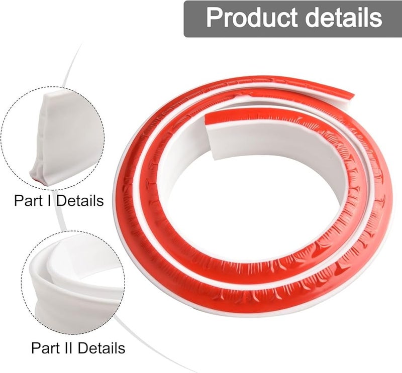 Flexible Rubber Shower Water Stopper Barrier for Dry Wet Separation Floor Dam Splash Guard - Image 5