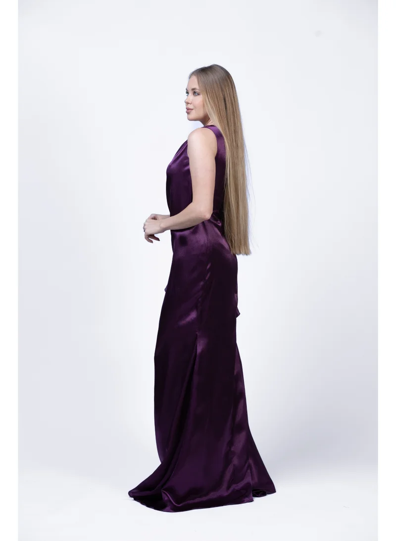 Fashonara  Silk One-Shoulder Evening Dress with One-Side Drape | Elegant Women’s Formal Gown for Women | Best Price UAE