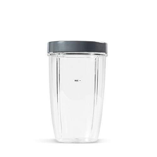 NutriBullet 24 Ounce Tall Cup with Standard Lip Ring, Clear/Gray - Image 1