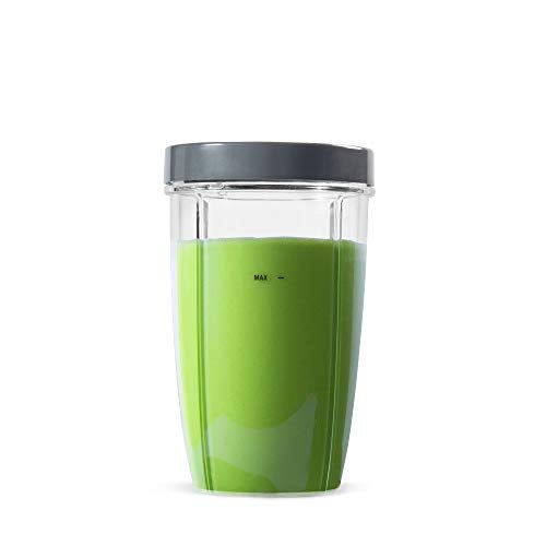 NutriBullet 24 Ounce Tall Cup with Standard Lip Ring, Clear/Gray - Image 2