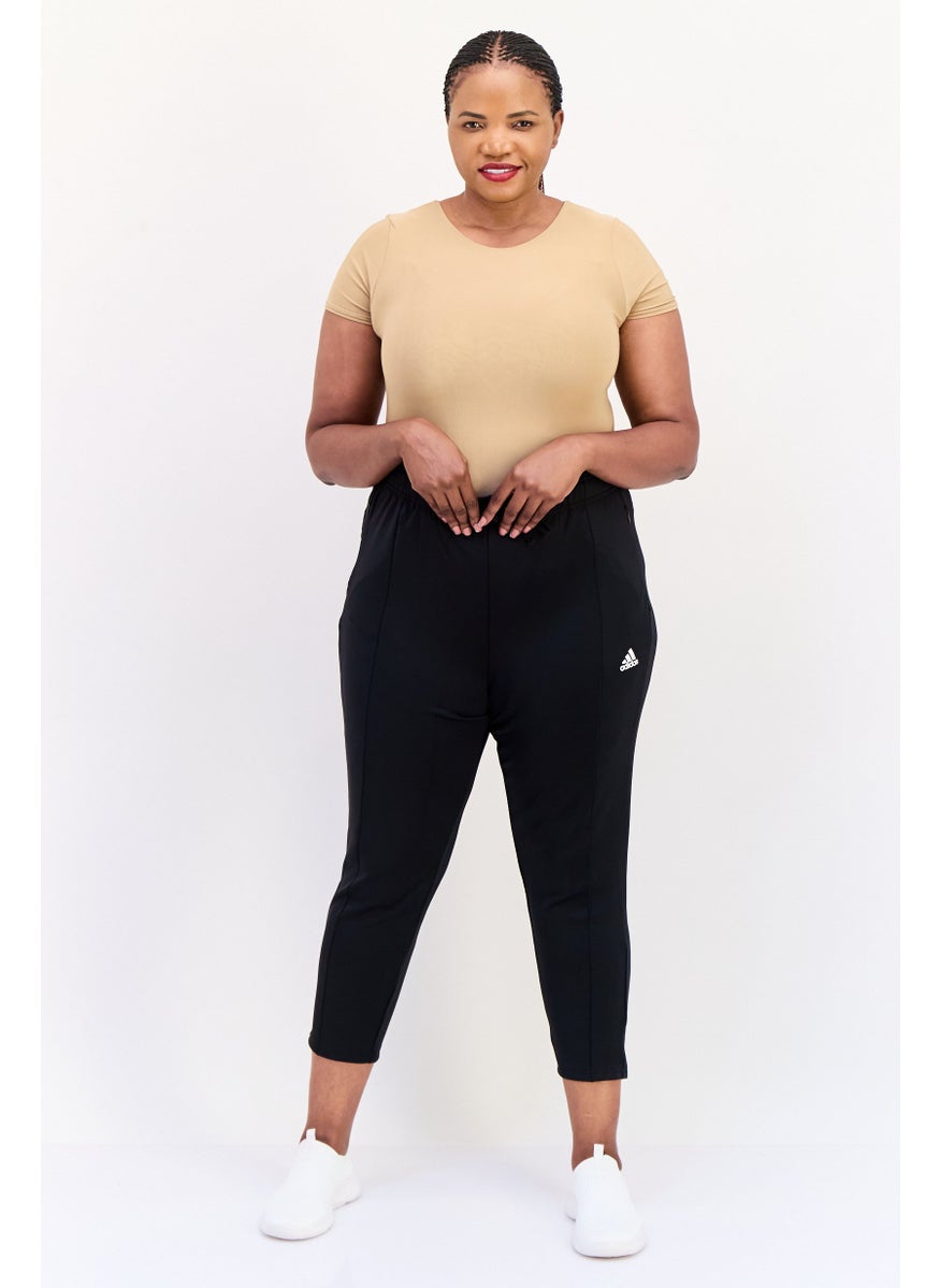 Adidas Women Slim Fit Training Track Pants, Black  - Image 2