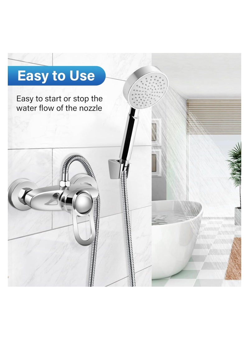 SYOSI Thermostatic Bath Shower Mixer Tap Wall Mounted Thermostatic Bath Shower Mixer Valve Anti Scald Solid Brass Bathtub Shower Faucet Manual Monobloc Single Lever for Exposed Installation G1/2 - Image 2