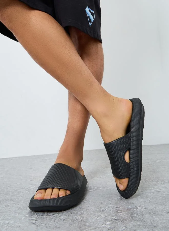 Take Two Styli Solid Texture Anti-Slip Bathroom Slippers