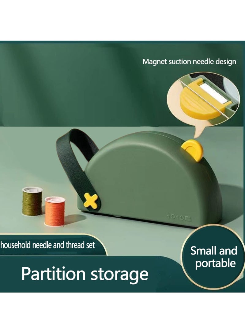 SYOSI أطقم الخياطة، مستلزمات الخياطة المنزلية والإكسسوارات، أطقم خياطة صغيرة، إكسسوارات خيط الخياطة، صندوق تخزين إبرة وخيط محمول متعدد الوظائف لتوفير مستلزمات الخياطة المنزلية أثناء السفر - Image 4