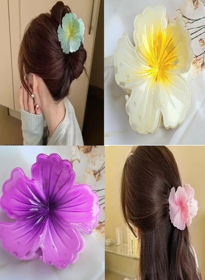 RHOSYN HAIR ACCESSORIES Colorful Flower Hair Claw Clips for Women & Girls, Lily Design, Strong Hold, Lightweight, Cute & Stylish Hair Accessories for Daily Use, Travel, Gifting, Multicolor(6 Pieces) - Image 4