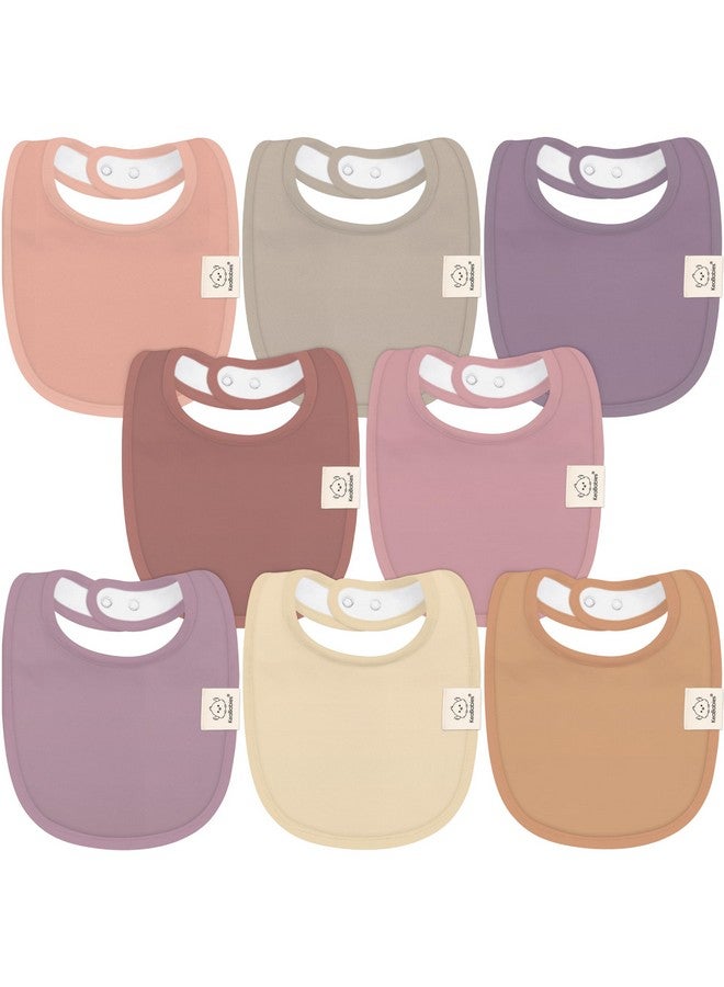 KeaBabies 8Pack Organic Baby Bibs For Girls & Boys Teething Baby Bib Baby Boy Bibs Baby Girl Bibs Newborn Bibs Baby Drool Bibs For Infant Toddler Bibs For Baby Boy Bibs For Baby Girl (Mauve)  - Image 1