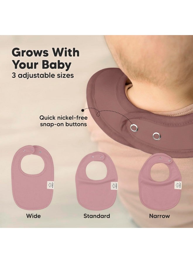 KeaBabies 8Pack Organic Baby Bibs For Girls & Boys Teething Baby Bib Baby Boy Bibs Baby Girl Bibs Newborn Bibs Baby Drool Bibs For Infant Toddler Bibs For Baby Boy Bibs For Baby Girl (Mauve)  - Image 4