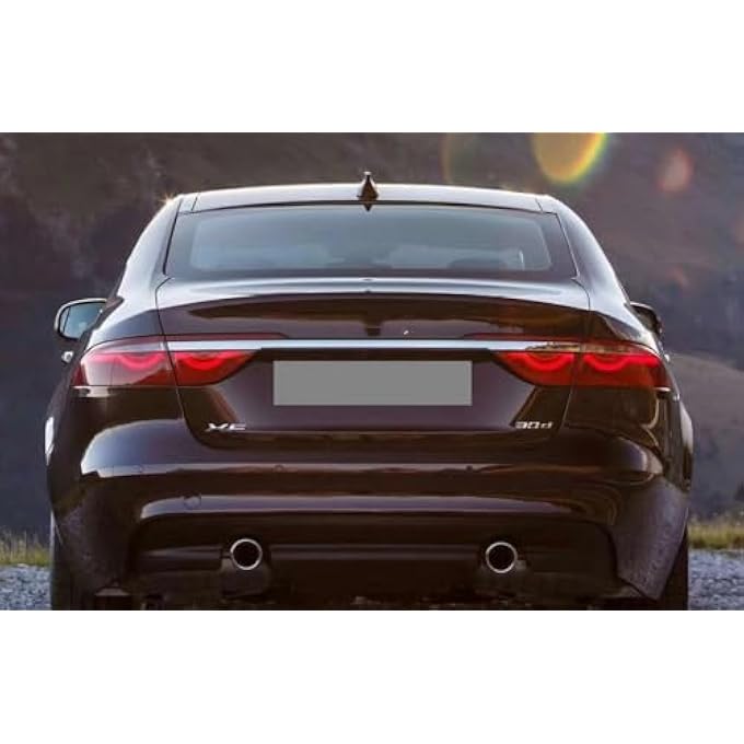 KUBYMOTO Rear Bumper Diffuser Cover Trim for Jaguar XF Sedan 2016-2018 Glossy Black - Image 5