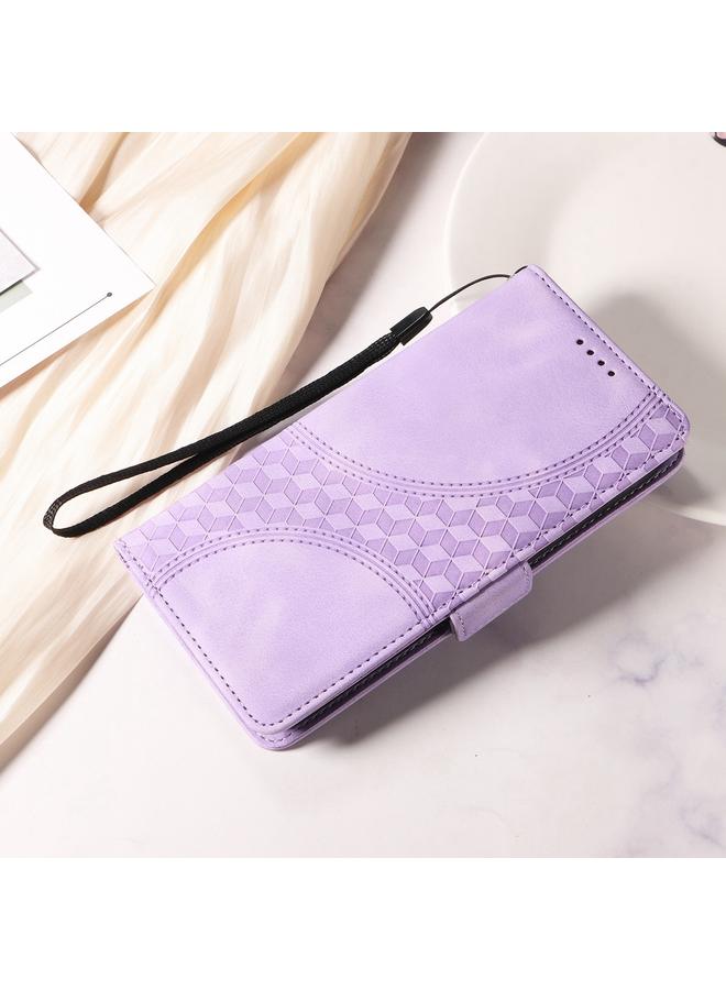 S-TOP Case For OPPO A54S / A56 5G Embossed Rhombus Starry Leather Phone Case - Image 2