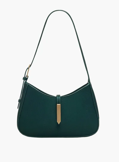 Flora Bella By Shoexpress Textured Shoulder Bag with Zip Closure