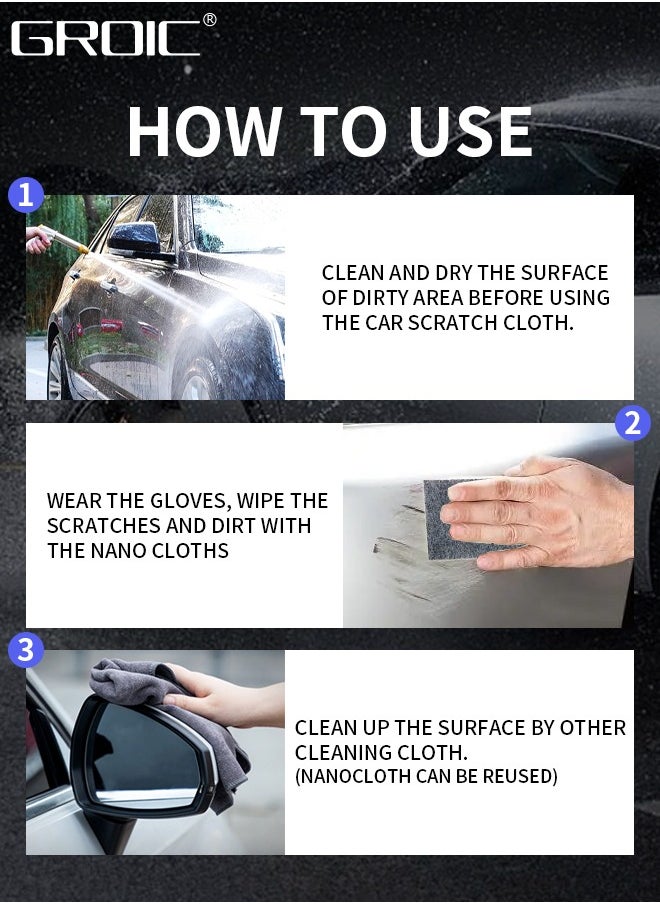 GROIC - Nano Sparkle Cloth for Car Scratches, Nano Cloth for Car Scratches, Nano Cloth Scratch Remover, Scratch Repair and Water Polishing, Suitable for All Kinds of Car Smooth Surface - Image 1