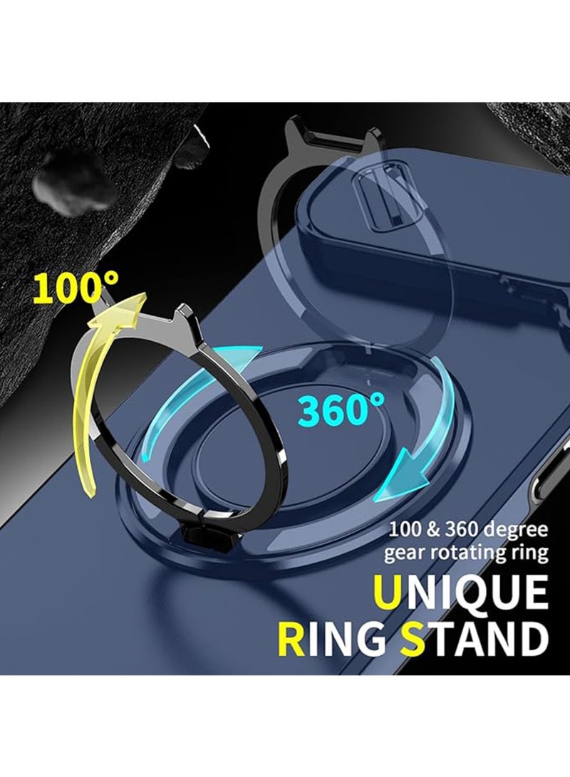 WRISTWISE Case Cover for iPhone 17 Air with Stand and 2 Screen Protectors, Heavy Duty Shockproof Phone Case for iPhone 17 Air with Camera Cover (Blue) - Image 3