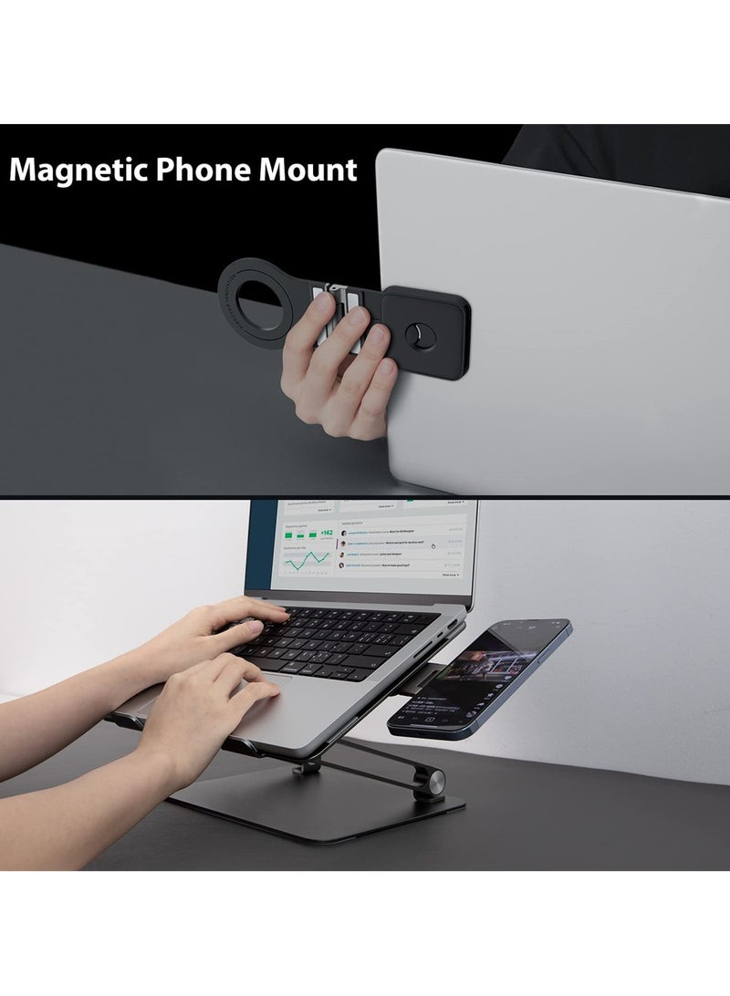 SYOSI Detachable Phone Mount, for Magsafe Phone Mount for Wall/Car/Monitor/Laptop, Detachable Magnetic Phone Holder for iPhone 14 13 12 Pro/Pro Max, with 2 Base, Black - Image 4