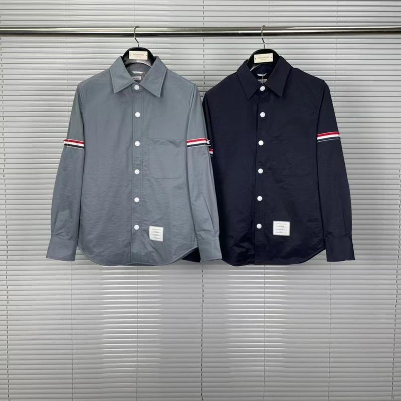 High Version Tb Shirt Jacket Armband Coat Men And Women Neutral Casual Loose Red White Blue - Image 4