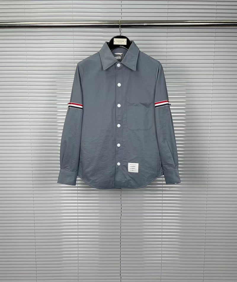 High Version Tb Shirt Jacket Armband Coat Men And Women Neutral Casual Loose Red White Blue - Image 1
