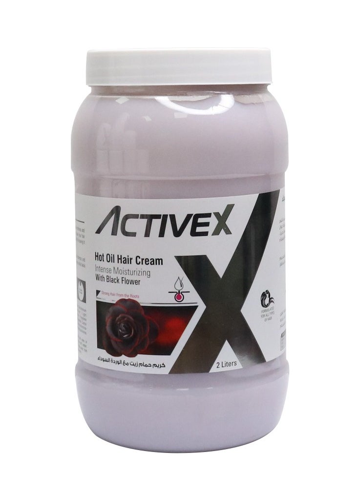 ACTIVEX - ActiveX Hot Oil Hair Cream 2 Litre - Black Flower | Nourishing and Strengthening - Image 1