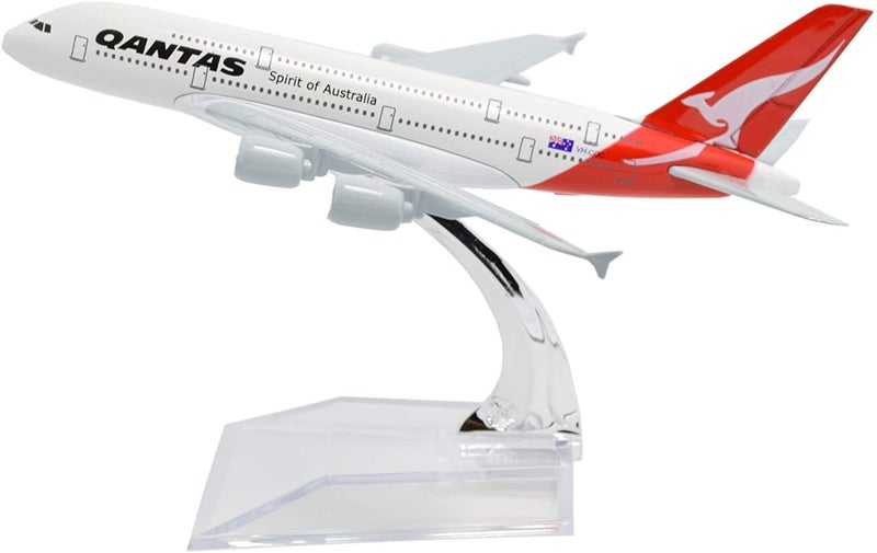AmigozZ Kid Diecast Aeroplane Scale Model Only For Display, Size -16 Cm (Qantas), Multicolor - Image 1
