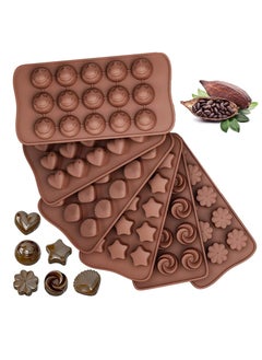 6 Pack Silicone Chocolate Moulds, Non-Stick Candy Moulds, BPA Free, Food Grade Silicone Molds for Jelly, Candy, Chocolate, Dessert