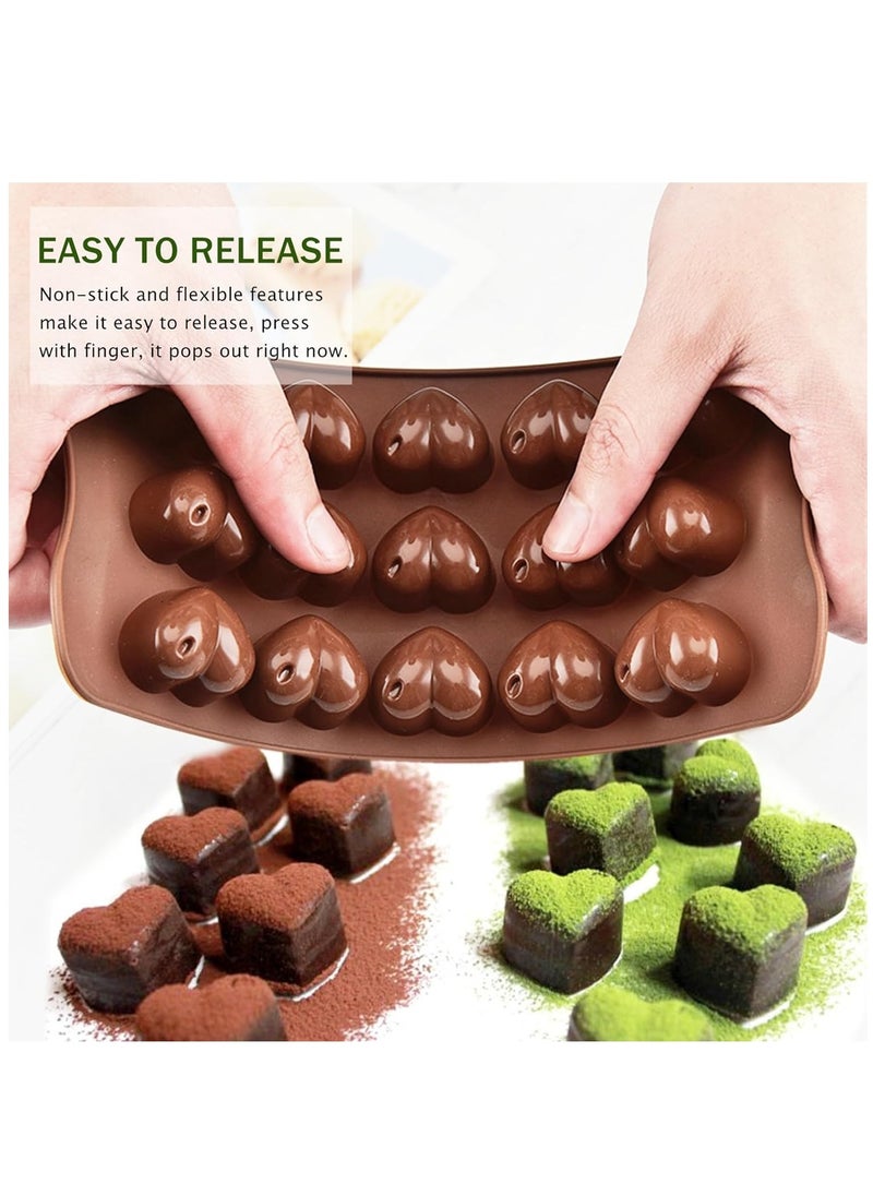 Arabest - 6 Pack Silicone Chocolate Moulds, Non-Stick Candy Moulds, BPA Free, Food Grade Silicone Molds for Jelly, Candy, Chocolate, Dessert - Image 1