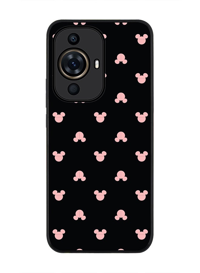 Stylizedd Rugged Black Edge case for Huawei nova 11 Pro, Slim fit Soft Case Flexible Rubber Edges Anti Drop TPU Gel Thin Cover - Mickey Print - Image 1